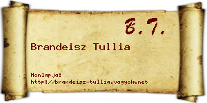 Brandeisz Tullia névjegykártya